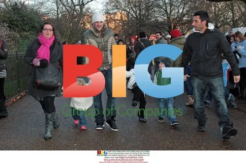 Peter Andre and his kids at Winter Wonderland