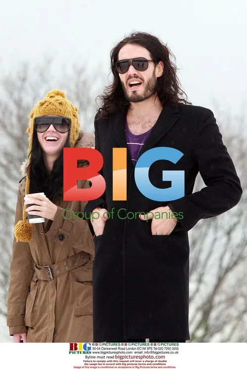 Russell Brand and Katy Perry go sledding in London