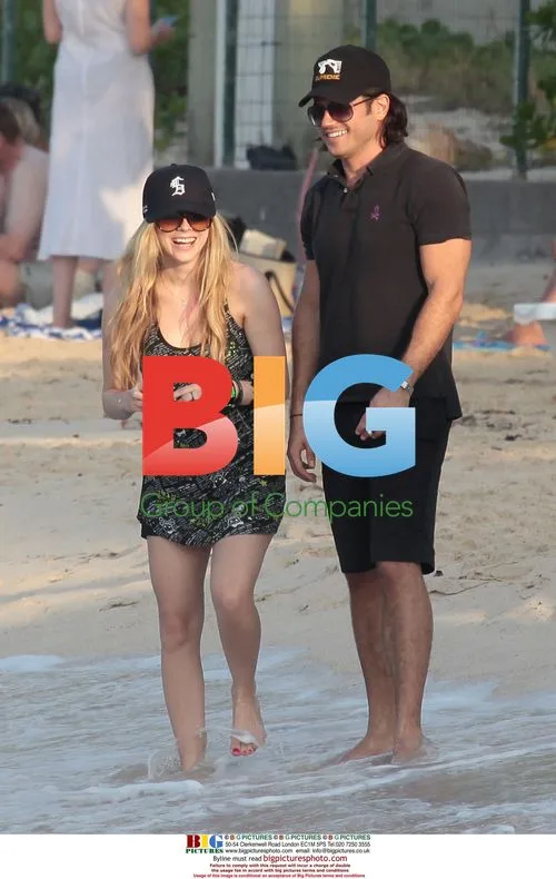 Avril Lavigne takes beach photos in Saint Barthelemy