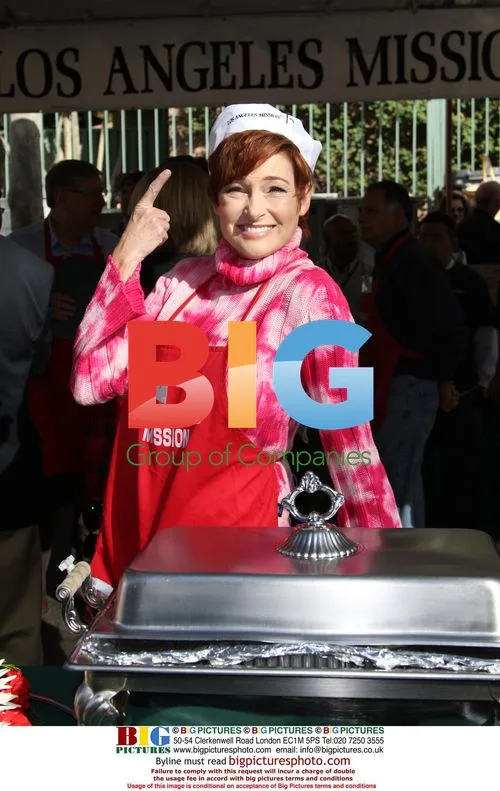 Carolyn Hennesy at Christmas Eve for the Homeless