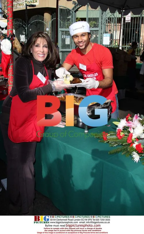 Kate Linder and Corbin Bleu at Christmas Eve event