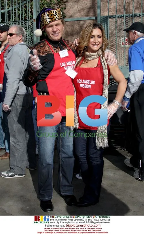 Martin Kove and Michelle Tabb at Christmas Eve for the Homeless