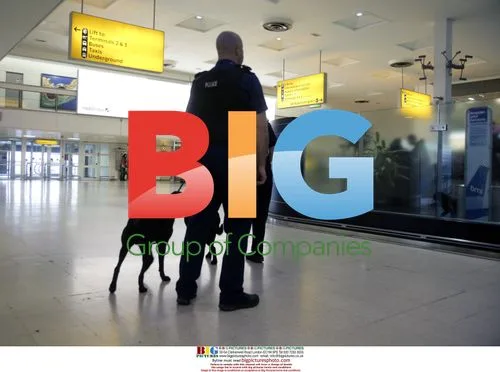 Police patrol Heathrow Airport security