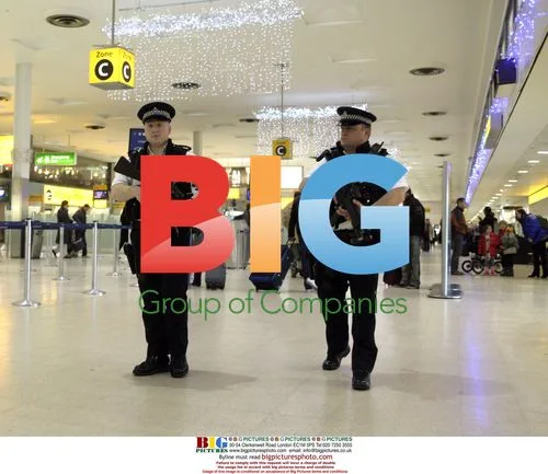 Police patrol Heathrow Airport for security