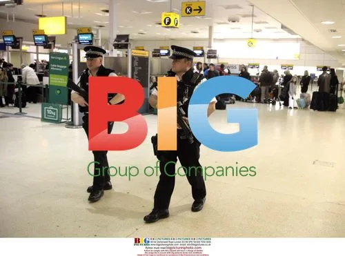 Security patrol at Heathrow Airport