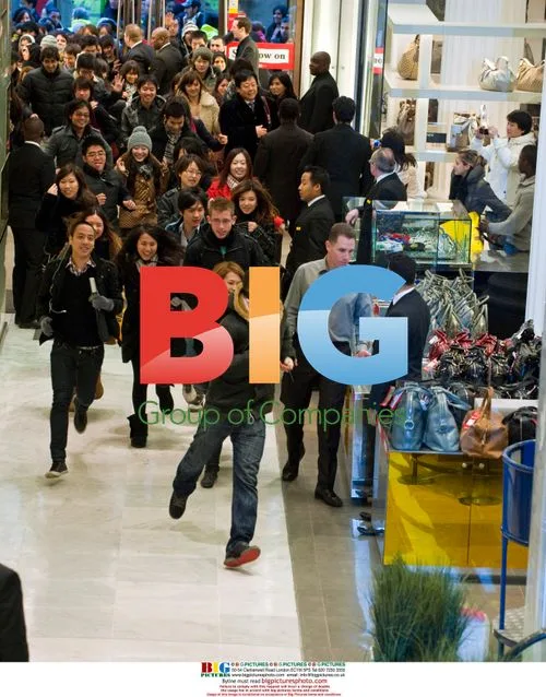Customers queue at Selfridges Boxing Day sale