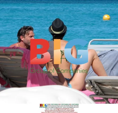 Thomas Kretschmann and Shermine Shahrivar on St Barth Beach