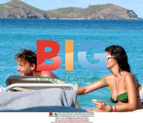 Thomas Kretschmann and Shermine Shahrivar relax on St Barth beach