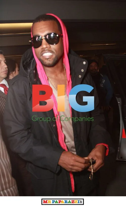 Kanye West and Amber Rose leaving The Grove