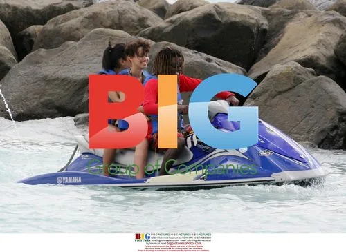 Sugababes on Water Scooter in Caribbean