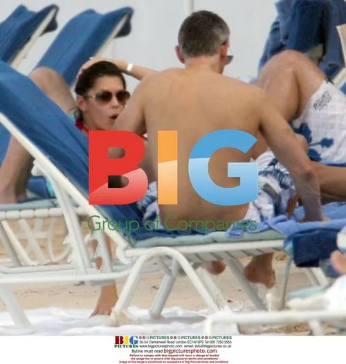 Gary Lineker and Danielle Bux at Barbados Beach