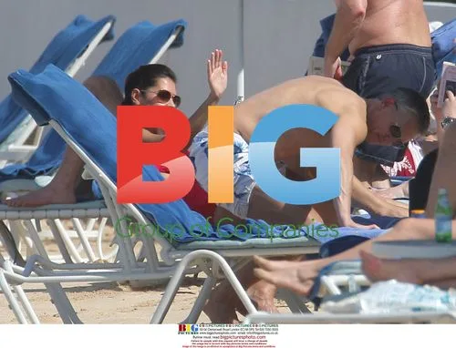 Gary Lineker and Danielle Bux at beach in Barbados
