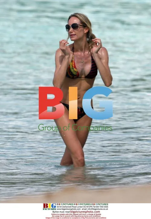 Andriy Shevchenko and wife Kristen Pazik on beach