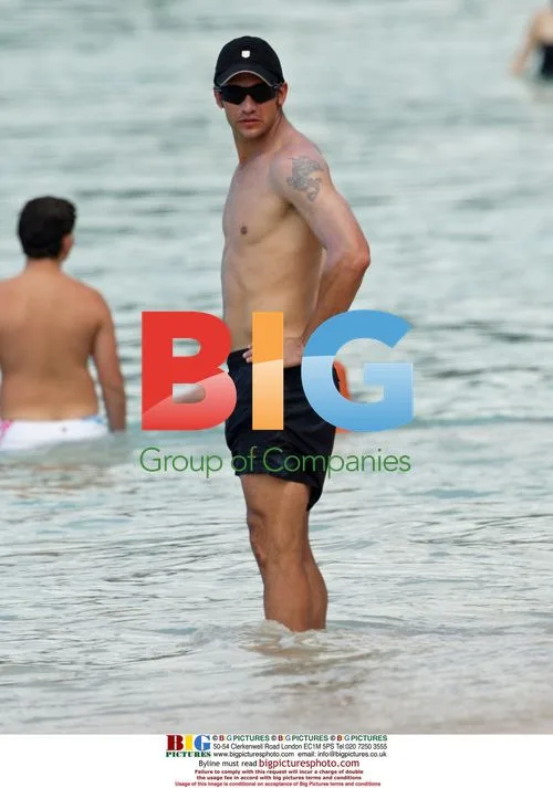 Andriy Shevchenko and wife Kristen Pazik on Caribbean beach