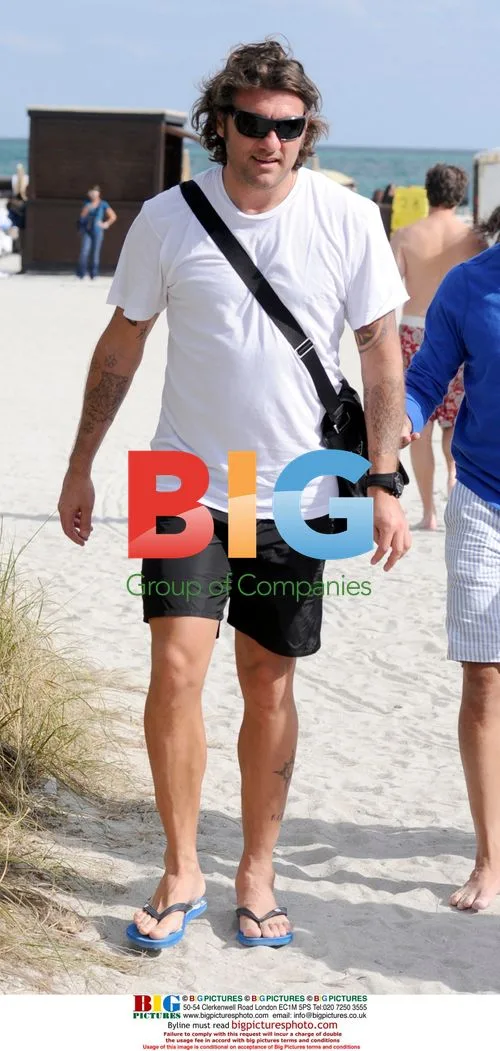 Christian Vieri and Melissa Satta on Miami Beach