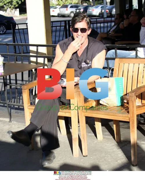 Dr. Robert Rey enjoys Starbucks in Beverly Hills