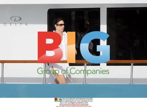 Anjelica Huston on Jimmy Buffet's boat