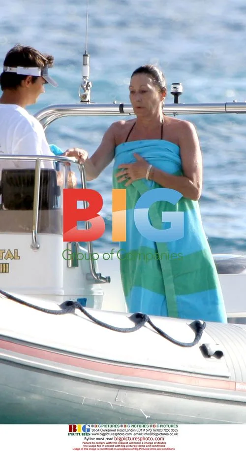 Anjelica Huston on Jimmy Buffett's Boat