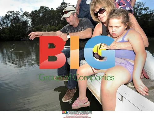 Steve Waugh Fishing With Kids at Charity Camp