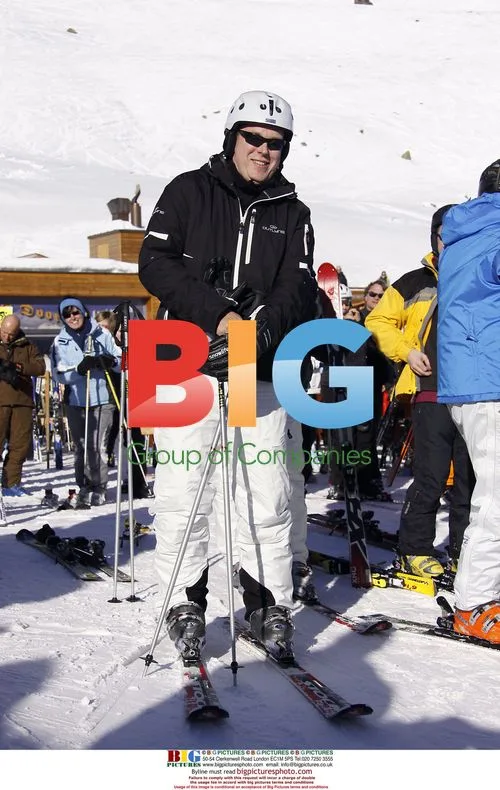 Prince Albert II Skis in Switzerland