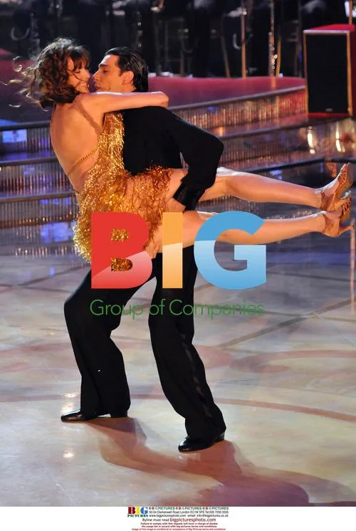 Carol Alt and Raimondo Todaro on "Ballando con le stelle"