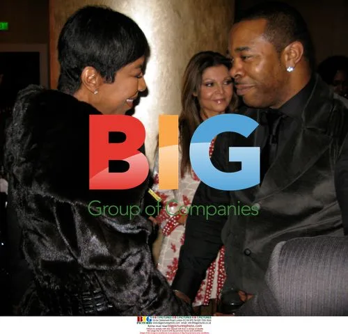 Natalie Cole and Busta Rhymes at Grammys Party
