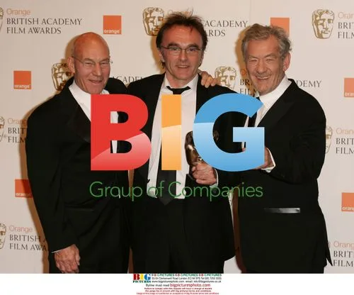 Patrick Stewart, Danny Boyle, and Ian Mckellen at 2009 BAFTA Awards