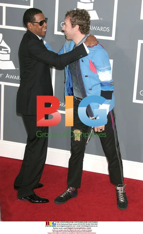 JAY Z and CHRIS MARTIN at 51st Grammy Awards