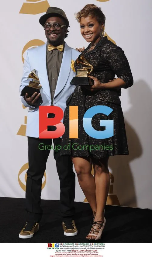 will.i.am and Chrisette Michele at 51st Grammys
