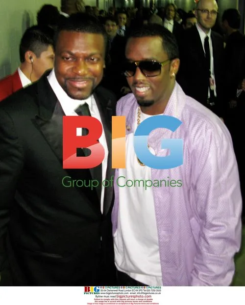 Chris Tucker and Sean P. Diddy Combs at Grammys