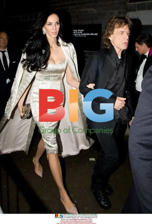 Mick Jagger and L'wren Scott at Harvey Weinstein's post-Bafta party