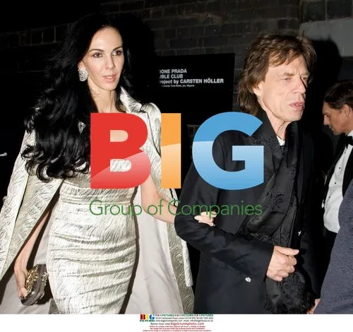 Mick Jagger and L'wren Scott at Weinstein's BAFTA party