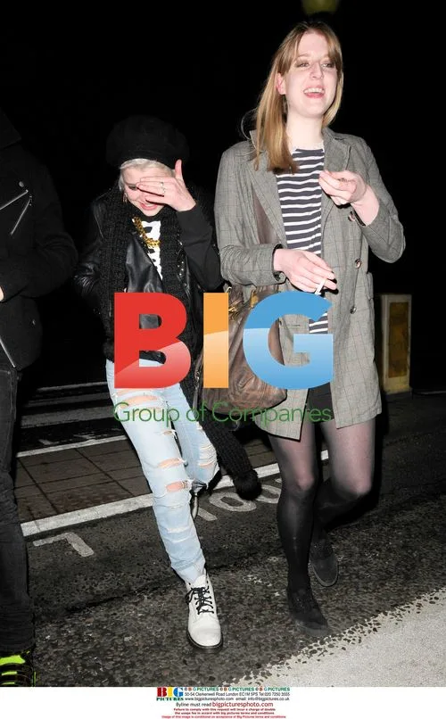 Pixie Geldof laughing at The Hawley Arms