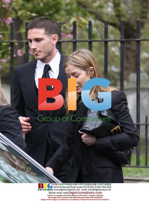 Frank Lampard and Elen Rives at Funeral