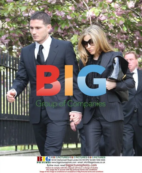 Frank Lampard and Elen Rives at Pat Lampard's Funeral