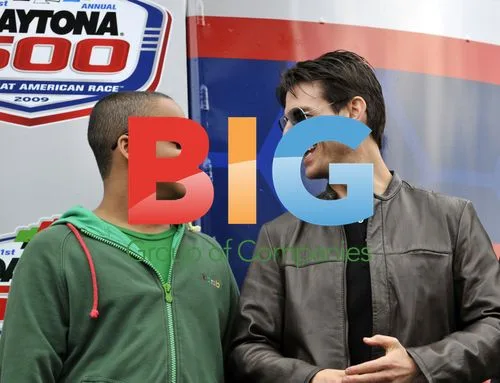 Tom Cruise and son Conner at NASCAR Daytona 500