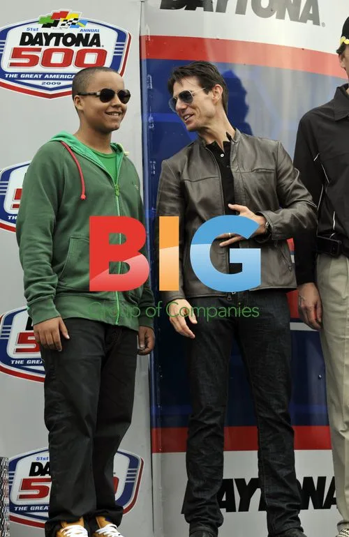 Tom Cruise and son Conner at NASCAR Daytona 500