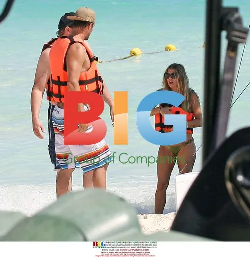 Fergie and Josh Duhamel on Beach