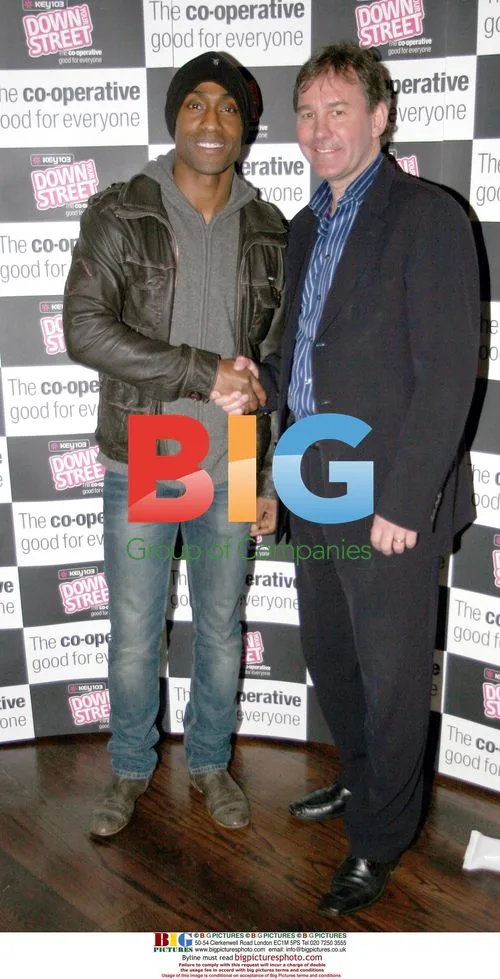 Simon Webbe and Bryan Robson at UK gig