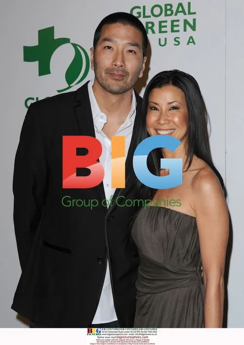 Lisa Ling and Husband at Global Green Pre-Oscar Party