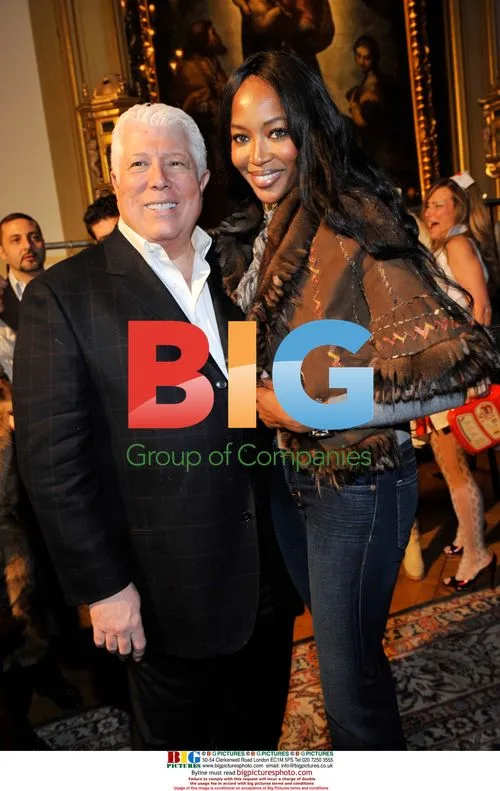 Naomi Campbell and Dennis Basso at Hotel in St. Moritz