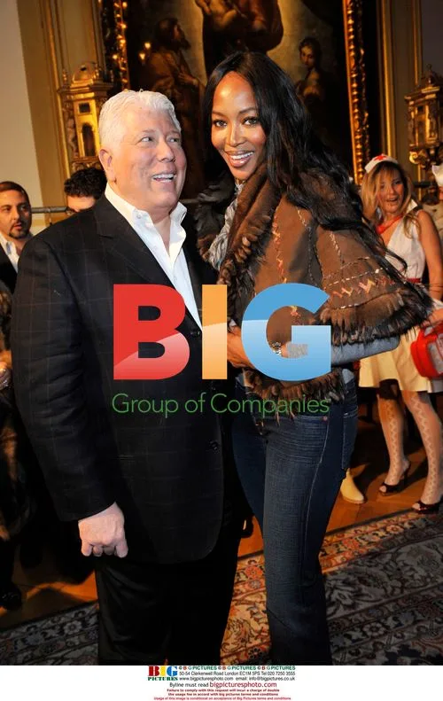 Naomi Campbell and Dennis Basso at Badrutts Palace Hotel