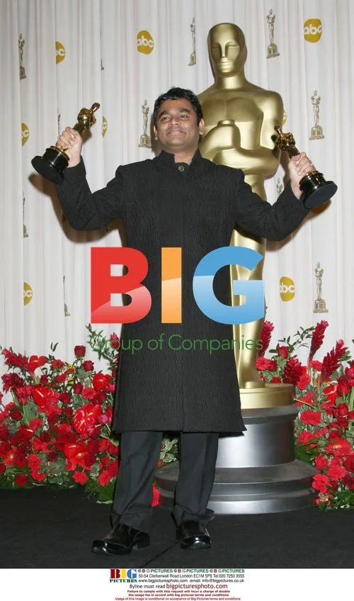 A.R. Rahman with Slumdog Millionaire Oscars