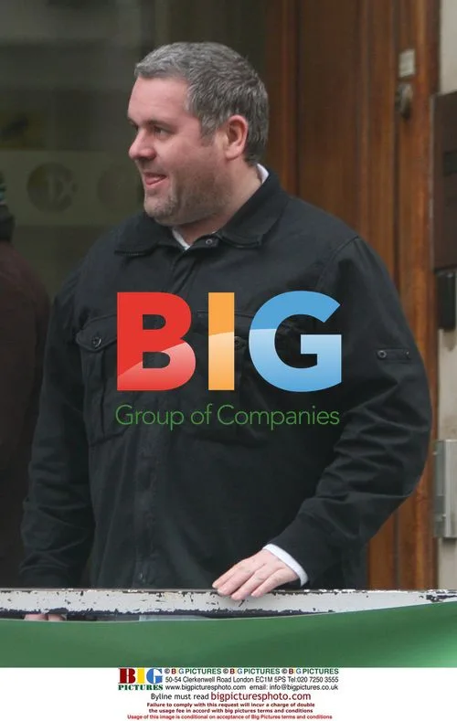 DJ Chris Moyles and TV's Phil Spencer smoking outside Radio 1