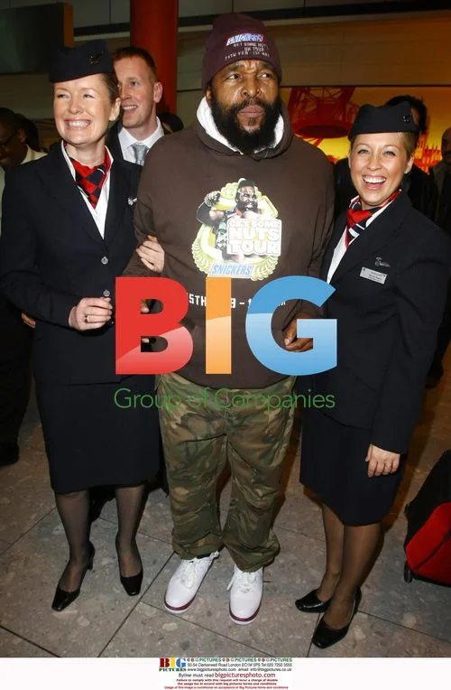 Mr. T Arrives at Heathrow