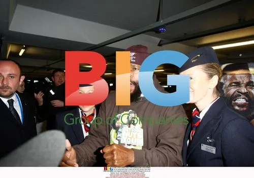 Mr T Arrives at Heathrow