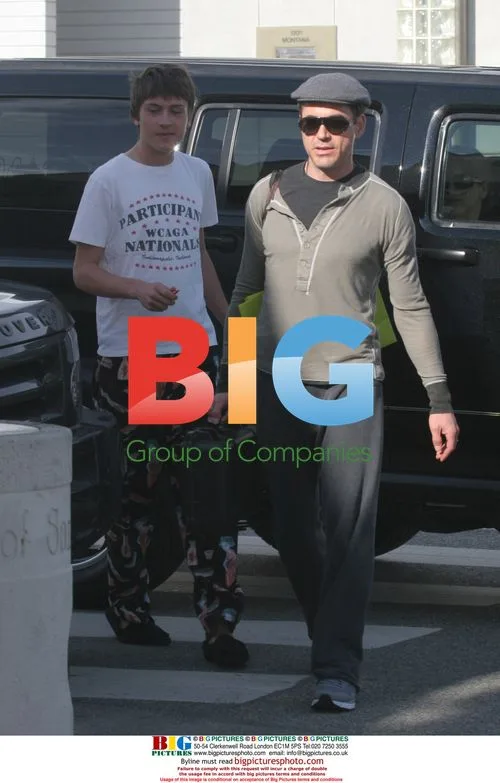 Robert Downey Jr. and son Indio shopping