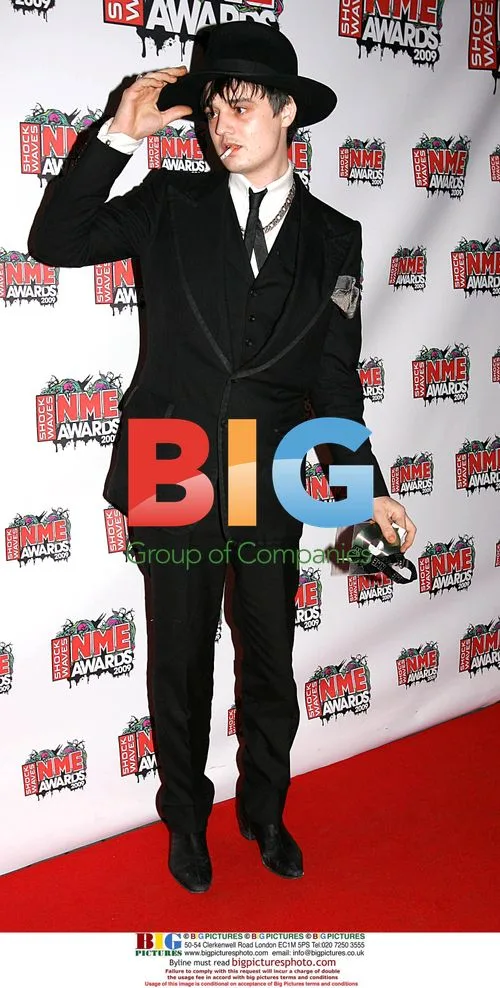 Peter Doherty arrives at NME awards