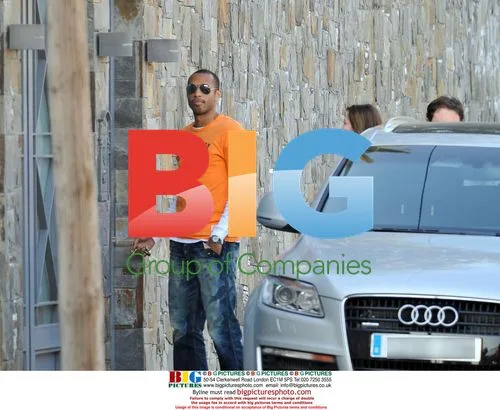 Thierry Henry and girlfriend out for lunch