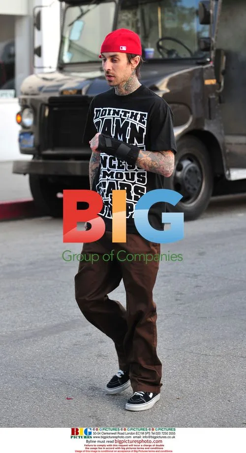 Travis Barker and DJ AM have lunch in LA
